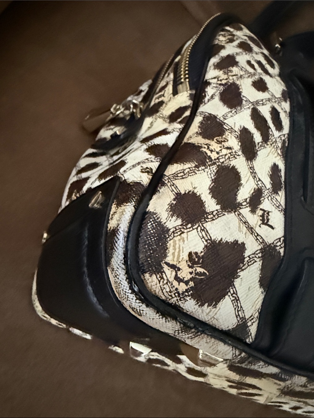 RARE L.A.M.B. by Gwen Stefani Leopard Print Shoulder Bag Tote - Picture 7 of 14